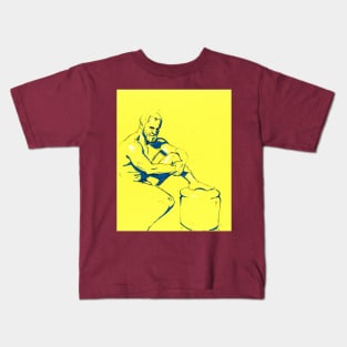 Beefcake on Yellow Kids T-Shirt